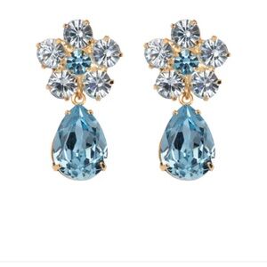 Jennifer Behr Blue Crystal Drop Earrings